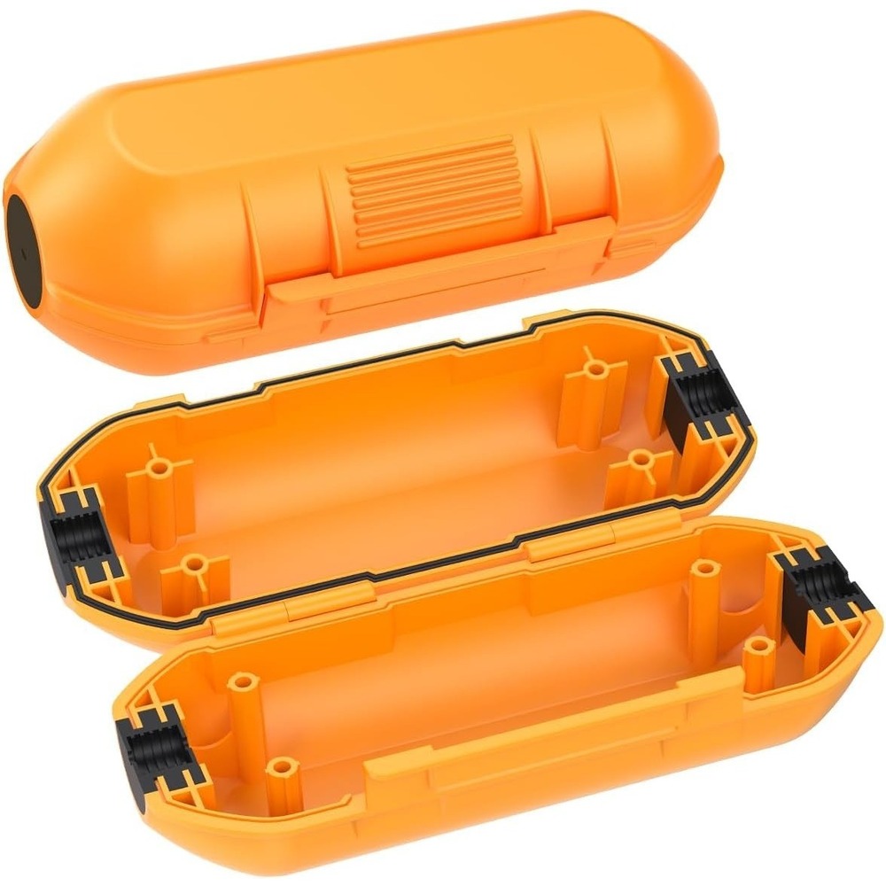 Desron 2 Pack Waterproof Extension Cord Cover IP54 Outdoor Safety Box Orange